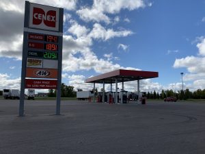 Cenex gas station sign and gas pump